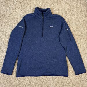 PATAGONIA Better Sweater Womens 1/4-Zip Gorpcore Pullover - Size L Navy